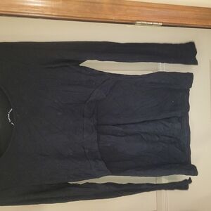 Seraphine Black Long Sleeve Tee Relaxed Fit